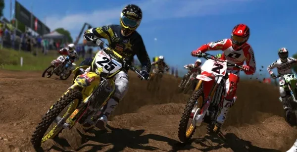 This is a close race in MXGP on a track that has seen better days. 