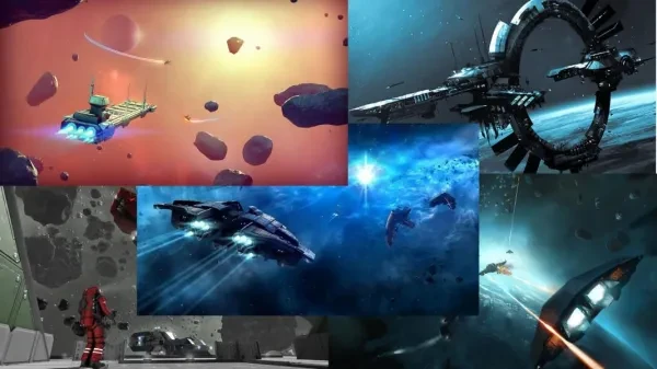 A little collage of some of the many space games that have been cropping up.