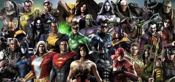 The character roster for 'Injustice: Gods Among Us'