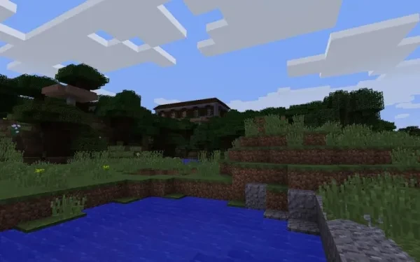 Mansion World Seed displayed in Creative Mode. Minecraft Creative Mode Best Seeds