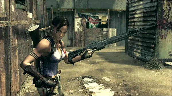 Sheva with her M3 shotgun