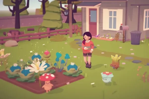 A modest farm tended by a beginning Ooblets player