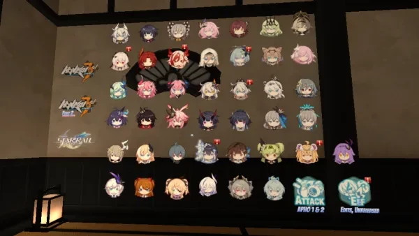 A huge list of Honkai-based avatars available within VRChat