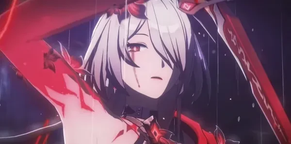 Acheron from one of the Honkai: Star Rail cinematics 