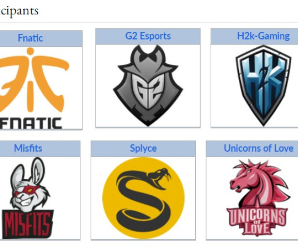 League of Legends, Fnatic, G2, H2K, Misfits, Splyce, Unicorns of Love, eSports