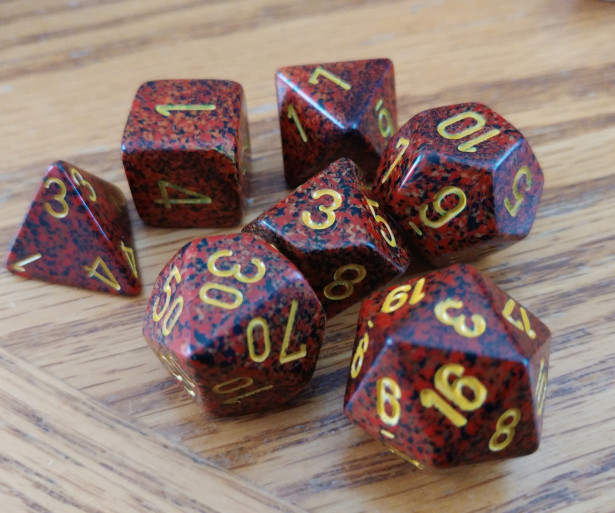 Dice on a table