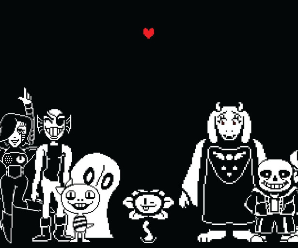 The cast of Undertale and the Red Soul