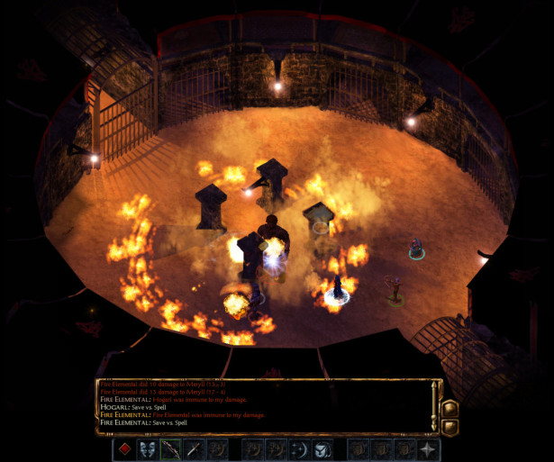 A dungeon battle in Baldur's Gate.