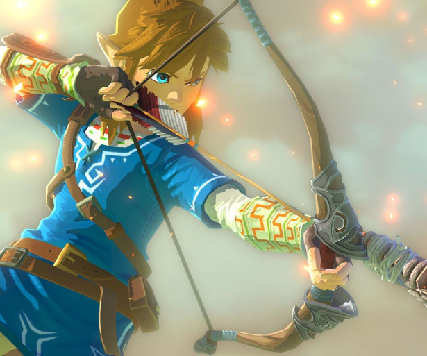 Link shooting an Ancient Arrow at something out of frame.