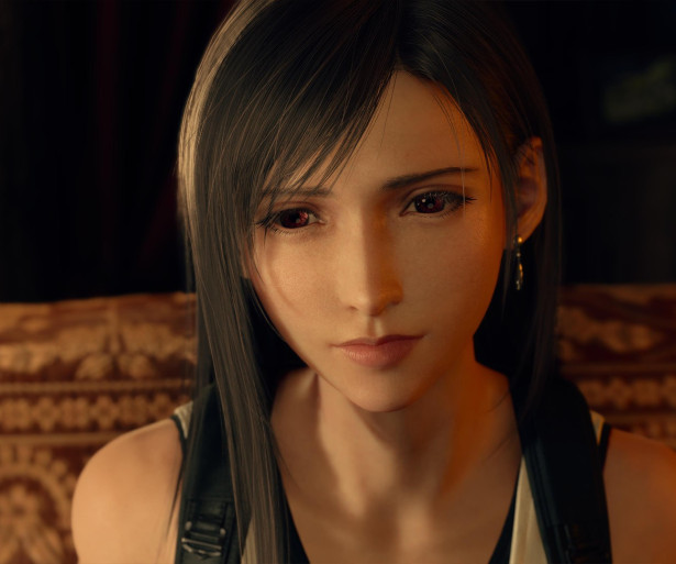 Tifa and her sad look.