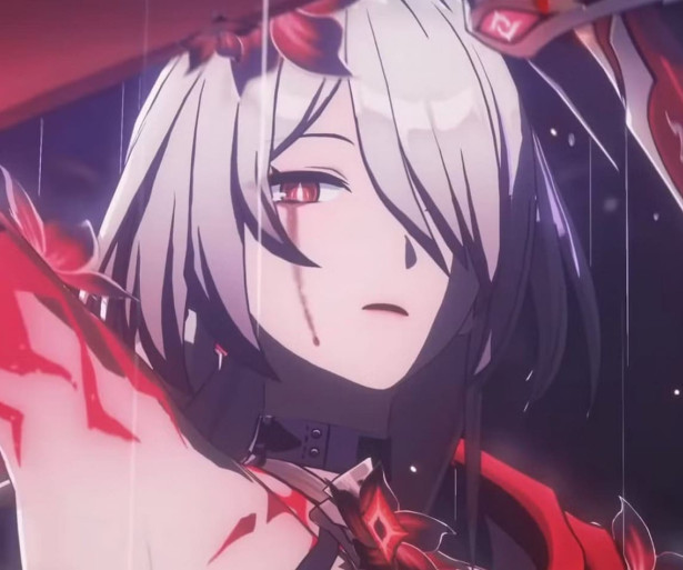 Acheron from one of the Honkai: Star Rail cinematics 